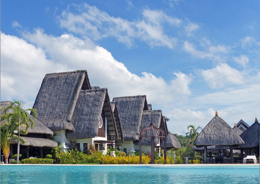 Thatched villa with a private pool